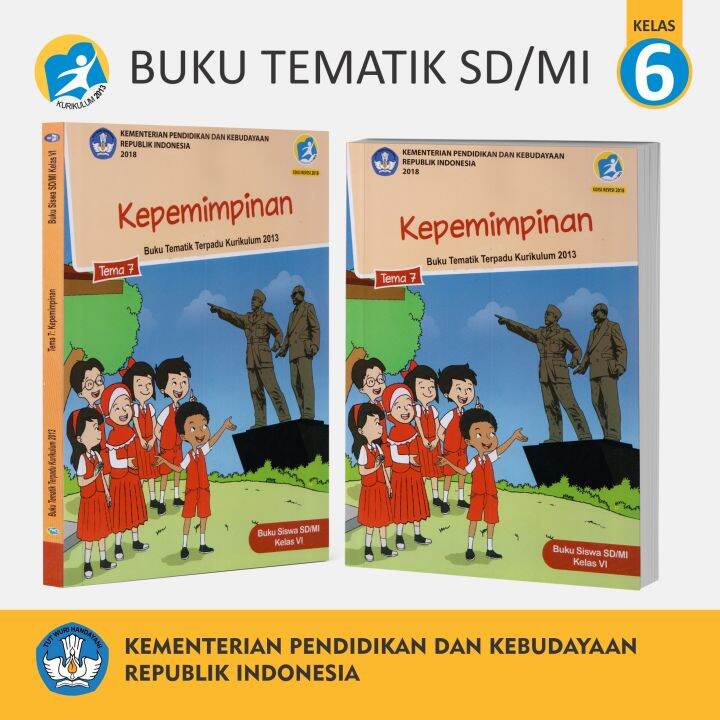 Buku Belajar Tematik Siswa SD MI Kelas 6 Tema 7 Kepemimpinan | Lazada ...