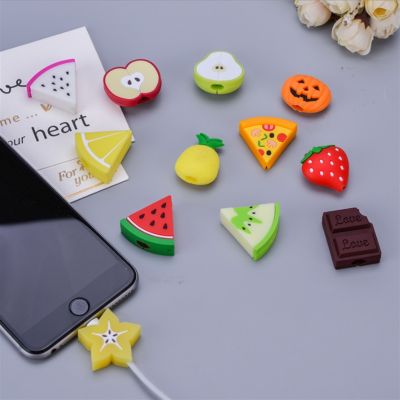 Cable Bite Fruit Cartoon Cable Protector Wire Winder Data Line Cord For Iphone USB Charging Protective Cover Winder Organizer