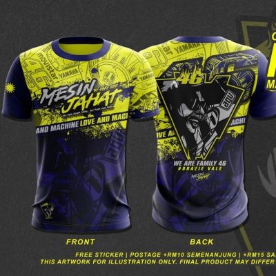 (PRE-ORDER) Jersey T-SHIRT MESIN JAHAT ROSSI 46 EDITION | JERSEY SUBLIMATION T-SHIRTS