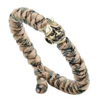 [COD] and personality bracelet retro copper ghost head braided seven-core camouflage jungle hand