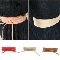 Hot Selling Women Waist Belt Stretch Buckle Bow Wide Leather Elastic Corset Waistband