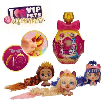 IMC Toys VIP Pets Surprise Hair Reveal - Series 2 Glitter Twist - Styles  May Vary , Pink