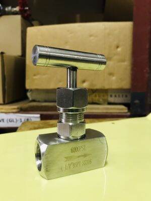 NEEDLE VALVE นิดเดิ้ลวาล์ว วาล์วหัวเข็ม วาล์วเข็ม  แบบเกลียว ขนาด2หุน-1นิ้ว (SUS 316)