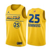 Top-quality 2021 All Star Basketball Jersey Mens Philadelphia 76ers 25 Ben Simmons Hot Pressing Jerseys