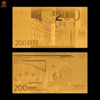 Hot Sale European Gold banknotes 200 Euro Money Gold Plated Paper Money With Home Decor Collection