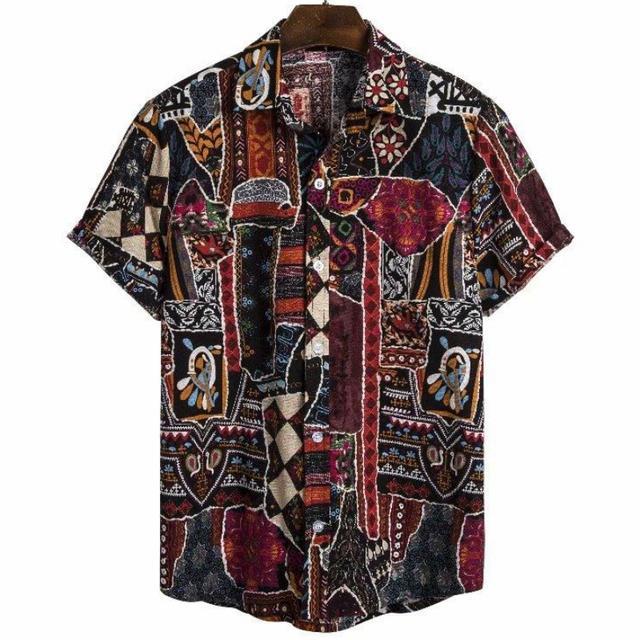 เสื้อเชิ้ตฮาวายสำหรับผู้ชายใหม่เสื้อพิมพ์ลายโทเท็ม3d-ลำลองฤดูร้อนคุณภาพสูงเสื้อเชิ้ตทรงโคร่งเสื้อผ้าประจำวันผู้ชาย