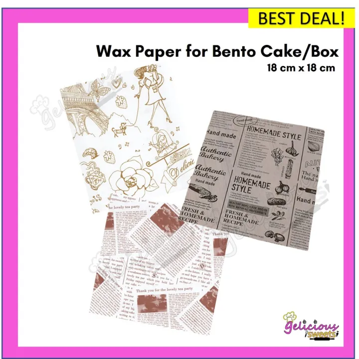 Wax Paper Bento Box Grease Paper Newsprint Wax Paper Lazada PH