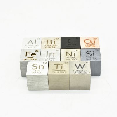 20mm Element Cube Metal Distillation Molar Mass 2cm Density Cubes 0.787 Cubic Periodic Collection Fe Al Cr Cu Ti Bi Sn