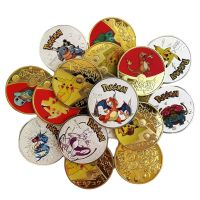 NEW Anime Gold Plated Coin Game Commemorative Pikachu Collection Cards