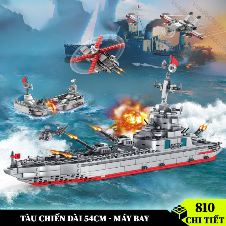 Bộ đồ chơi Lego chiến hạm lắp ráp mô hình Lego Tàu Sân Bay Tàu chiến