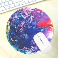 1Pcs Round Stellar Universe Earth Mouse Pad Soft Mat for Game Computer Cap Desk Mat Pads Non-Slip Rubbe Pc Waterproof Office Mou