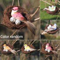 【⊕Good quality⊕】 yi6067 งานฝีมือจำลองนกชุดรังอีสเตอร์เครื่องมือในสวนจัดแสดงตกแต่งหน้าต่างหวายโต๊ะสไตล์ย้อนยุคบ้านอุปกรณ์งานเลี้ยงขนาดใหญ่