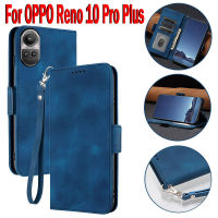 เคสโทรศัพท์เคสกันกระแทกสำหรับ OPPO Reno 10 Pro Plus 9 8 Pro Reno 8T 4G 5G 2023กระเป๋าสตางค์หนัง PU สุดหรู Filp