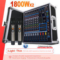 [Air Box] GJS-8/GJS-8S เครื่องขยายเสียง 1800W 2 ช่อง 8 ช่องสัญญาณ Mixer 2 Layer EQ 16DSP Effect พร้อมไมโครโฟนไร้สาย 3 in 1 อุปกรณ์เครื่องเสียงระดับมืออาชีพ