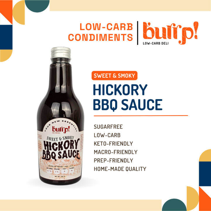 Burrp Condiment Hickory Barbecue Sauce BBQ Sugarfree Low Carb Keto