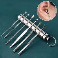 6/7/8PCS Stainless Steel Earpick Ear Cleaner Spoon Ear Care Cleaning Tool Earwax Removal Kit Ear Pick Vax Remover Clean Health