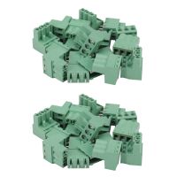 20Pcs 5.08mm Pitch 3Pin Plug-in Screw PCB Terminal Block Connector Right Angle