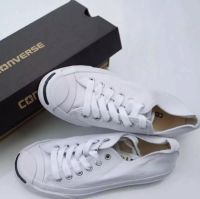 Converse Jack Purcell Classic สีขาว รองเท้าผ้าใบสีขาว