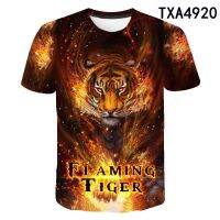 3D-printed Tiger Tiger Design T-shirt, short sleeves for men in summer, comfortable and breathable