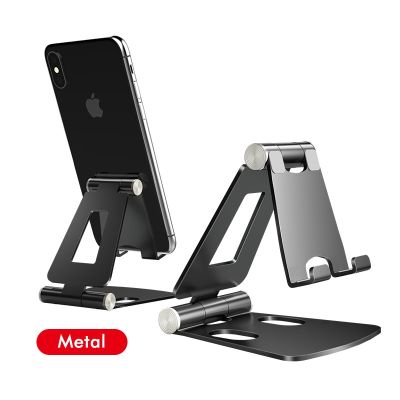 Phone Holder Stand for iPhone 12 11 Pro Max Xiaomi mi 10 Metal Phone Holder Foldable Mobile Phone Stand Desk For iPhone 7 8 X XS