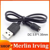 Merlin Irving Shop DC Female Power Jack to USB A Male Plug 3.5*1.35mm Plug Extension Line Cable For Barrel Connector Power Cord USB 2.0