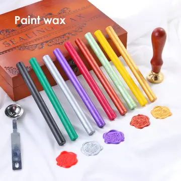 10Pcs 11mm Sealing Wax Stick Beads Stamp for Glue Gun Melt Craft Envelope  Wedding Wax Sealing Stamp Making Tool