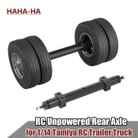 Metal Unpowered Rear Axle 120mm140mm for 1/14 Tamiya RC Trailer Truck DIY Modification Upgrade Parts