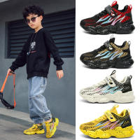 SNEAKER Anak Laki-Laki รองเท้ายางลำลองแฟชั่นสไตล์เกาหลีสำหรับเด็กผู้ชาย,รองเท้าตาข่ายระบายอากาศได้ดีรองเท้ากีฬารองเท้าผ้าใบเด็กๆลำลอง