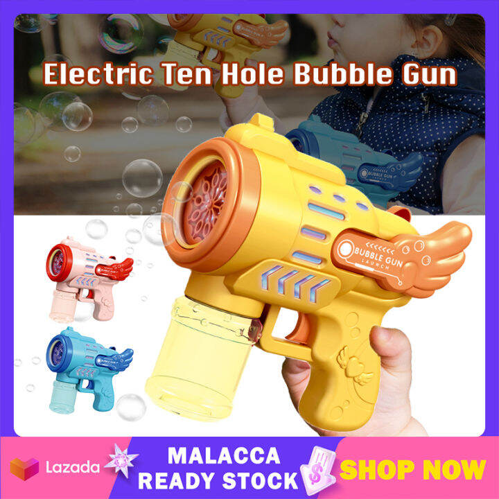 Electric Bubble Machine Kids Cute 10/12Holes Bubble Maker Automatic ...