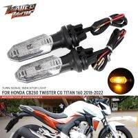 ✌✖เครื่องบ่งบอกสัญญาณไฟเลี้ยวไฟด้านหน้าด้านหลังสำหรับ HONDA CB 250 Twister CG Titan 160 2018 2022 2021ไฟกระพริบรถจักรยานยนต์ CB250โคมไฟ LED