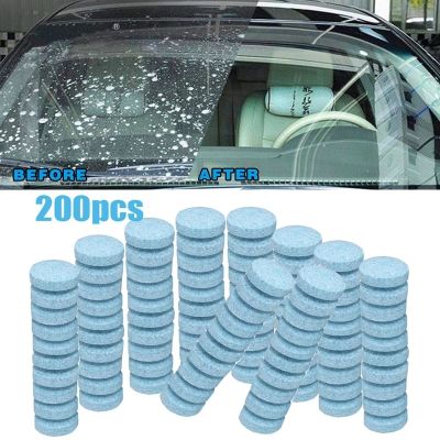 【cw】 20/50/100/200Pcs Car Cleaner Effervescent Tablets Spray Window Windshield Glass Cleaning Accessories