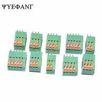 5PCS KF141R KF141V 2/3/4/5/6/7/8P 2.54mm Pitch PCB Connector Spring Screless Copper Green Terminal Block Bent Foot