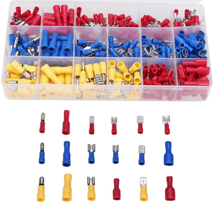 ELEGANT 280pcs Cable Lugs Assortment Kit Wire Flat Connectors Crimp ...