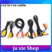 JuXie store 1meter Audio 2 3 RCA Cable male to 2 3 RCA female Jack Plug Stereo to 2RCA 3RCA Socket AV Adapter connector cord  Media Player