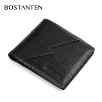 TOP☆BOSTANTEN Mens New Leather Short Wallet Double Folding Fashion High-end Gifts