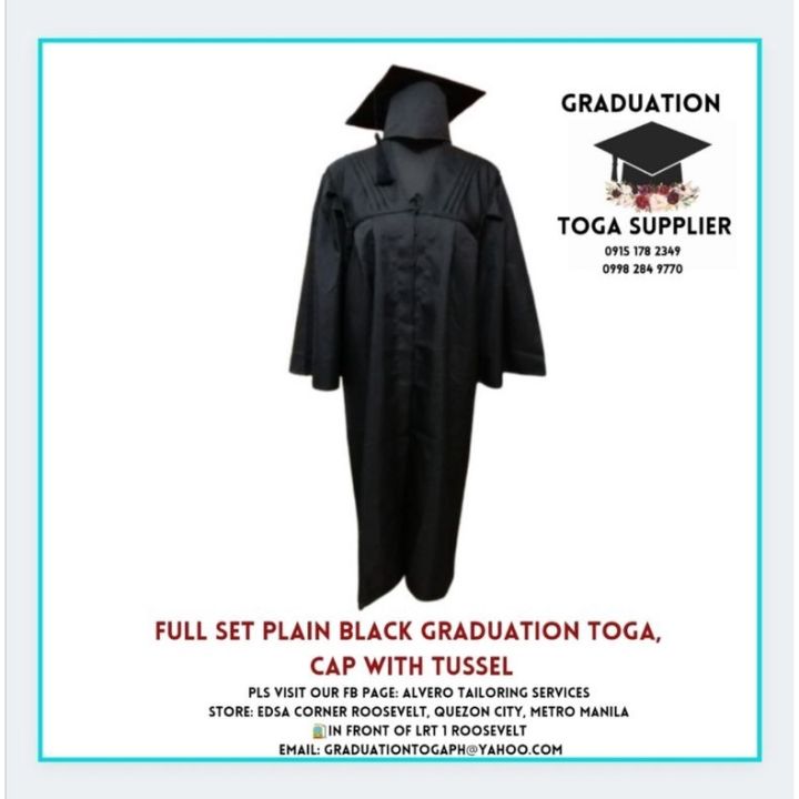 Black graduation toga Cap with tussel | Lazada PH