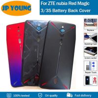 ผ้าหุ้มสำหรับ ZTE หลังแบตเตอรี่ของแท้ Nubia สีแดงเมจิก3 NX629j เคสด้านหลังประตูสำหรับ Magic3s สีแดงฝาครอบโทรศัพท์ NX629j-v1s 3S