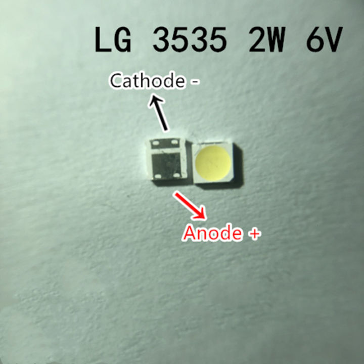 แถบไฟแบ็คไลท์สำหรับซ่อมทีวี-lcd-ทีวี100ชิ้น-พร้อมไดโอดเปล่งแสง3535-smd-led-ลูกปัด6v-2w-สีวอร์มไวท์