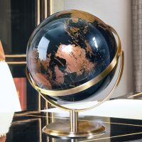 Desktop World Globe Retro Home Decor Accessories Globe Earth 20CM Light Luxury Globe Ornaments World Map Geography Office