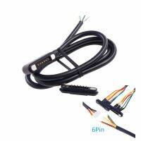 【hot】∈☇  2 Sets Magnetic 6 Pole Cable Wires Male Female 2.2 Pogo Pin