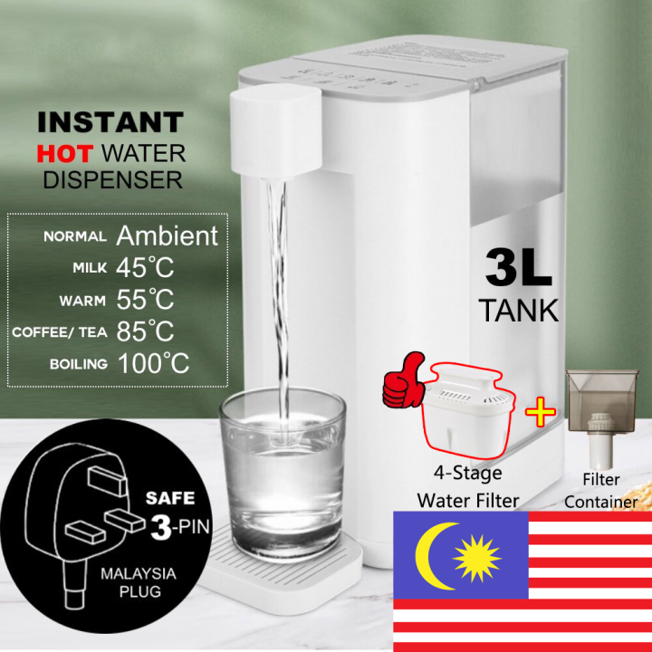 Ready Stock Xiaomi Style 3L Instant Hot Water Pot Kettle Heater