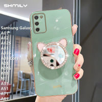 เคสโทรศัพท์ซิลิโคน A03หรูหราและทันสมัยสำหรับ Samsung กาแล็คซี่ A01 A02 A02S A03 A03S เคสโทรศัพท์กระจก A51หลัก A04 A11 M11 A31 A71 A81