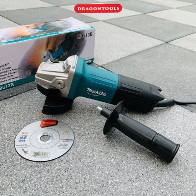 Makita เครื่องเจียร หินเจียร 4นิ้ว รุ่น M9513 กำลัง 850W พร้อมบังใบ และด้ามขันใบ แถมใบตัดเหล็ก makita 1 ใบ