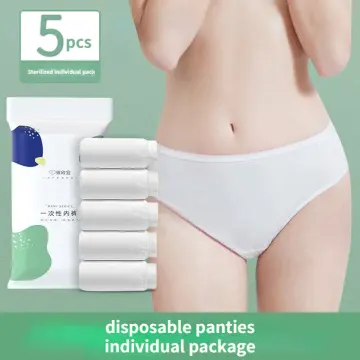 7 Pcs Women's Disposable Underwear, Women's Underwear Travel Disposable  Shorts Pure Female Underwear For Travel Outdoor Trip Menstrual Period  Postpartum Supplies