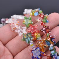 Star Shape Mixed Flower Patterns 8mm 14mm 20mm Millefiori Glass Loose Beads for DIY Crafts Jewelry Making Findings Beads