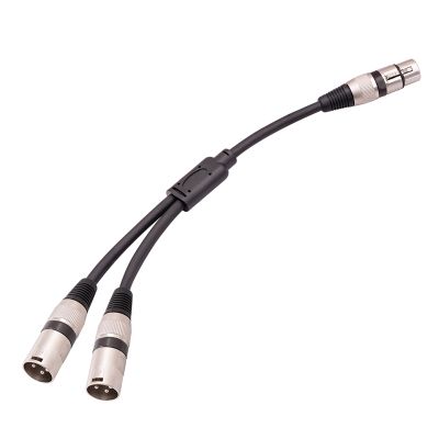 3 Pin XLR Female to Dual XLR Male Y Splitter Cable, XLR Splitter Cable, Microphone Splitter Cord Audio Adaptor,50cm