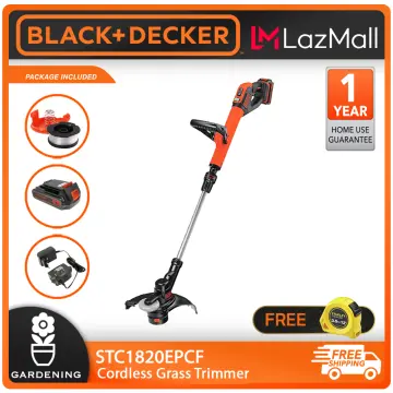 Cordless trimmer STC1820EPC / 18 V / 2 Ah / 28 cm, Black+Decker - Battery  trimmers