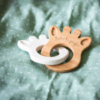 Sophie La Girafe วงแหวนยางกัดคู่โซฟี Silhouette Teething Ring (0m+) ทำจากยางธรรมชาติ 100% และไม้ยางพารา