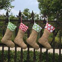 1pc Christmas Stocking Gift Bags Canvas Christmas Tree Decorating Stocking Socks Bags Xmas Decoration Socks Tights