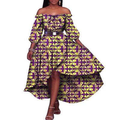 [COD] African ethnic womens printing dress wax cloth banquet cross-border e-commerce supply